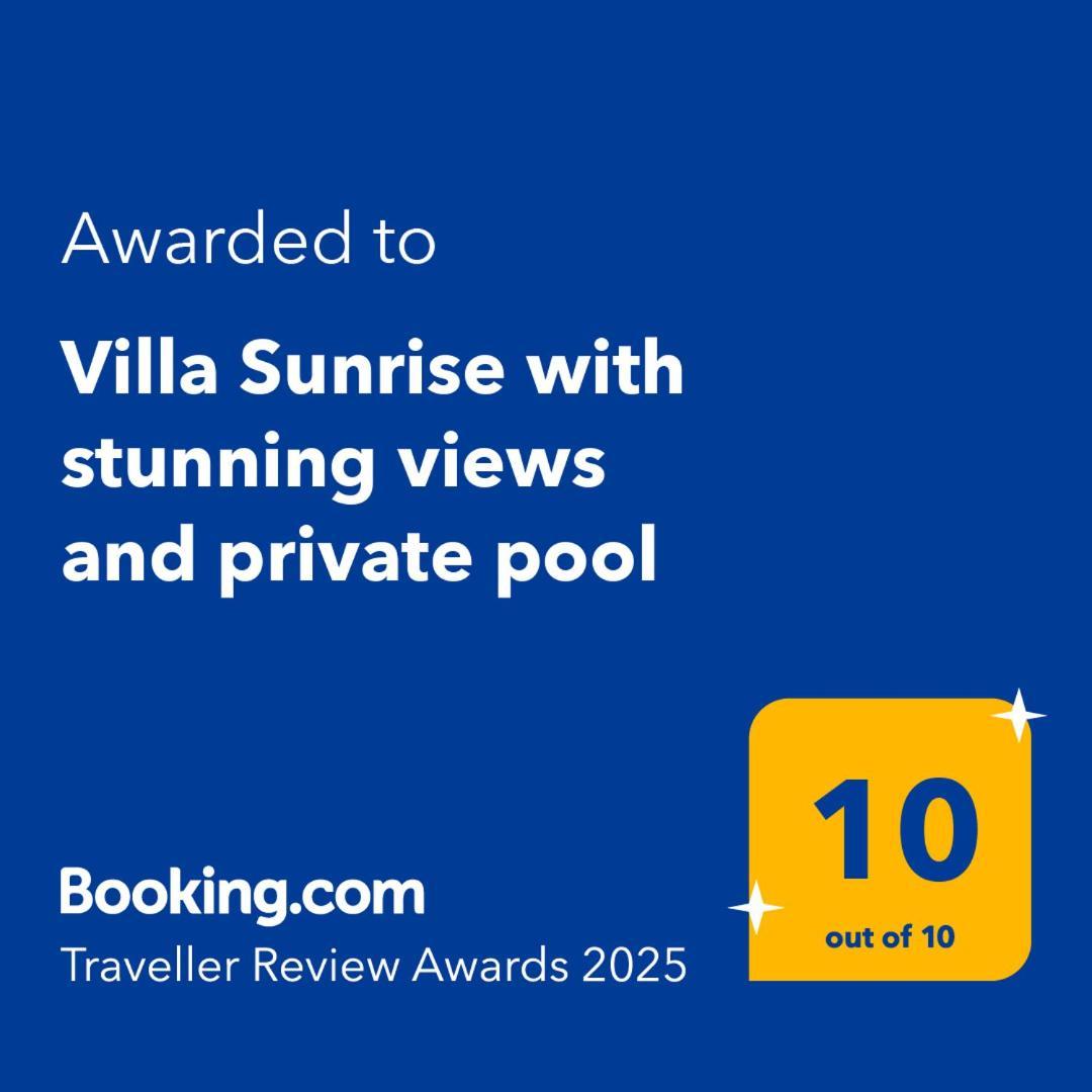 Villa Sunrise With Stunning Views And Private Pool Katokhorion  Ngoại thất bức ảnh